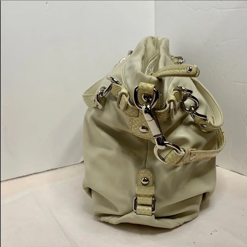 COACH BROOKE LEATHER  BAG WHITE #14820